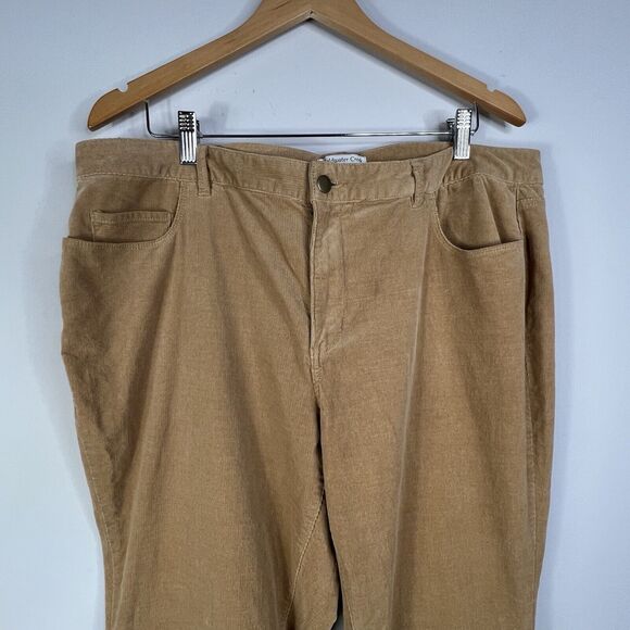 Coldwater Creek Tan Corduroy Womens Size 14 Bootcut 5 Pocket - Picture 2 of 10